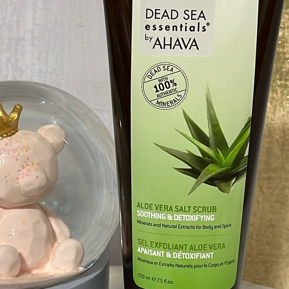 Dead Sea Essentials By Ahava Aloe Vera Salt Scrub Soothing & Detoxifying 220 ml - Picture 3 of 6